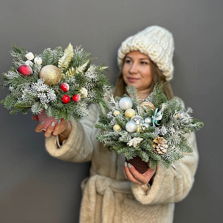 Новогодние композиции в стаканчиках