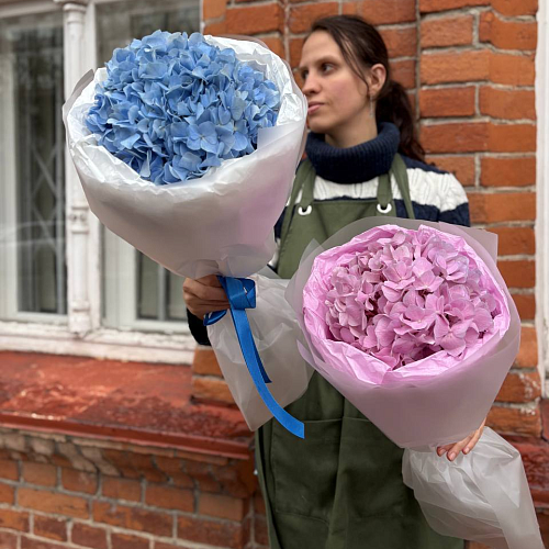 Монобукет с гортензией