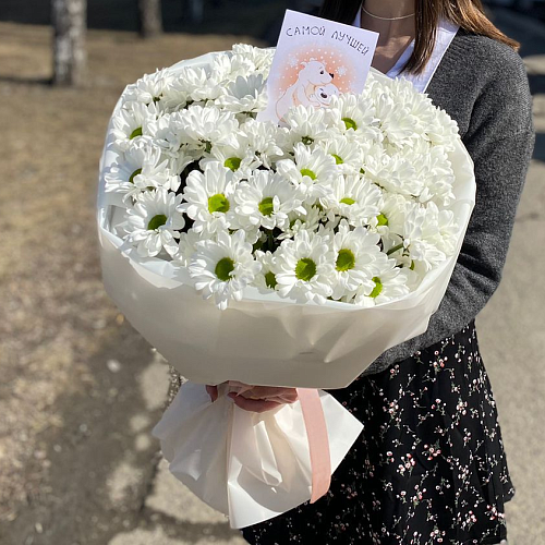 Кругляш из 9 хризантем