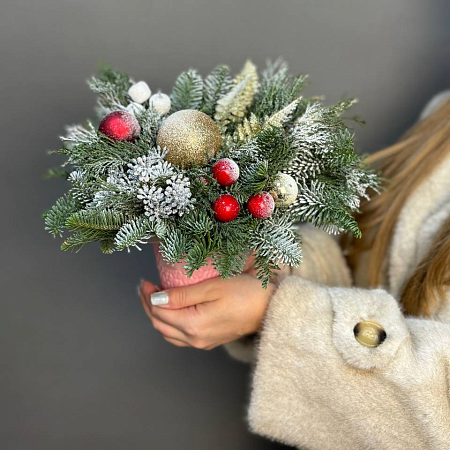 Новогодние композиции в стаканчиках