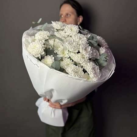 Монобукет с хризантемой