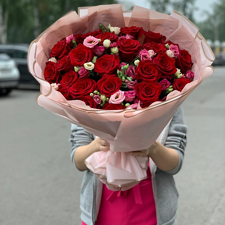 Роза + эустома